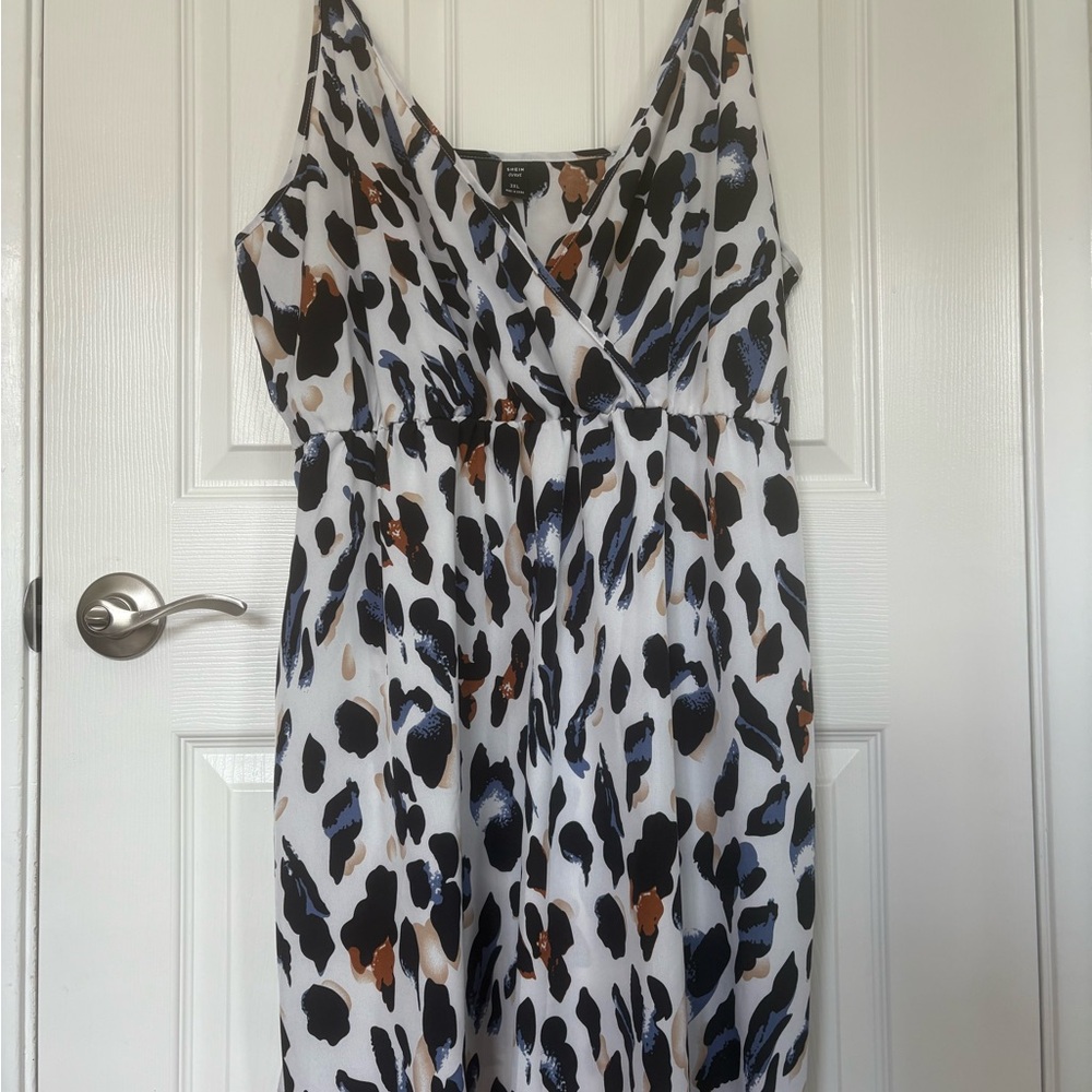 Leopard Print Sleeveless Shein Dress